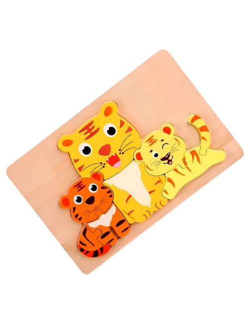 Rompecabeza Didactico Familia Animal Amor Aprendizaje Niños