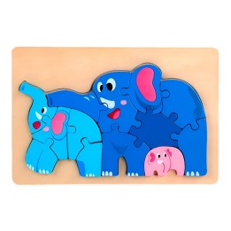 Rompecabeza Didactico Familia Animal Amor Aprendizaje Niños