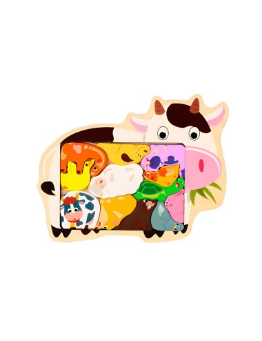 Juego De Mesa Rompecabeza Animales Didactico Aprendizaje