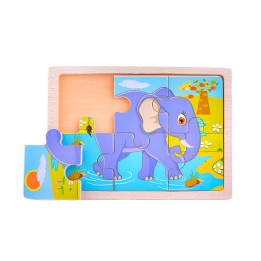 Rompecabeza Didactico Animal Del Safari Aprendizaje Niños