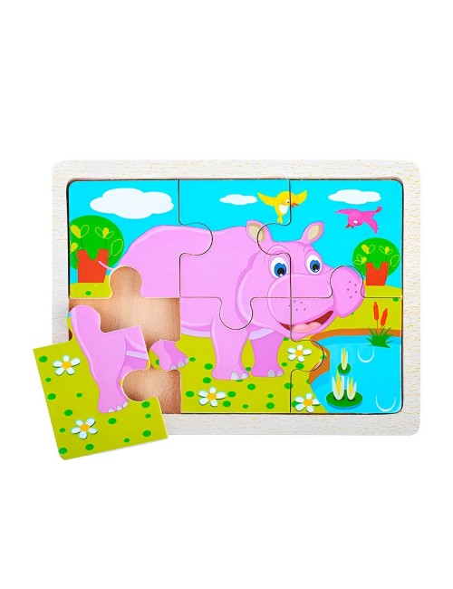 Rompecabeza Didactico Animal Del Safari Aprendizaje Niños