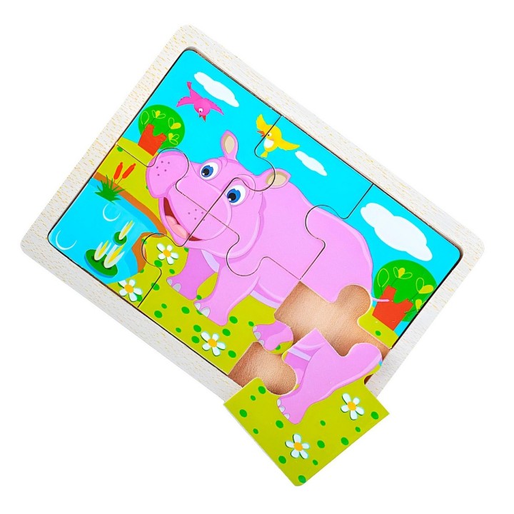 Rompecabeza Didactico Animal Del Safari Aprendizaje Niños