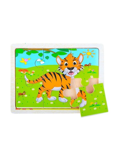 Rompecabeza Didactico Animal Del Safari Aprendizaje Niños
