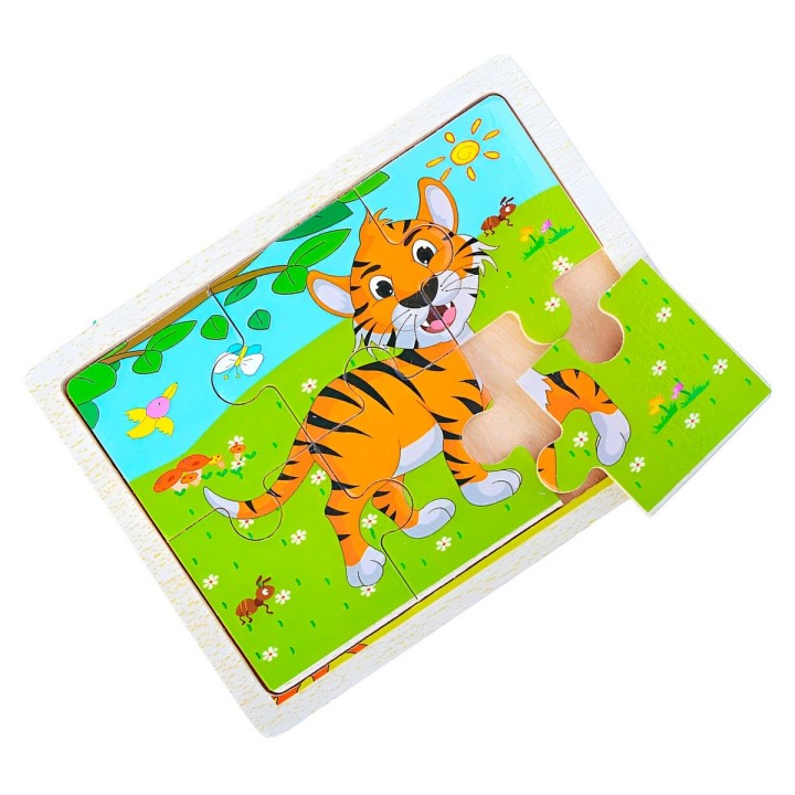 Rompecabeza Didactico Animal Del Safari Aprendizaje Niños