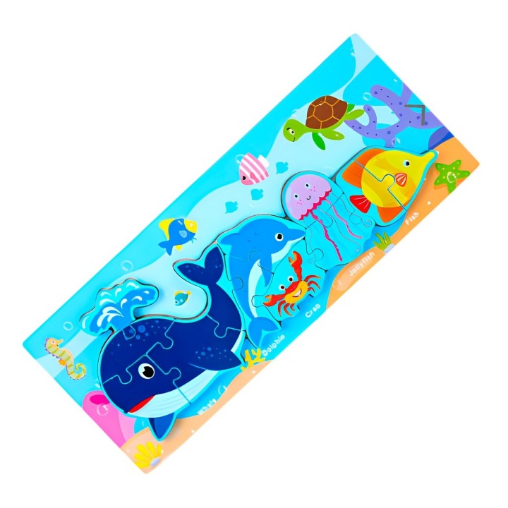 Rompecabezas Combo De Figuras Multicolor Didactico Niños