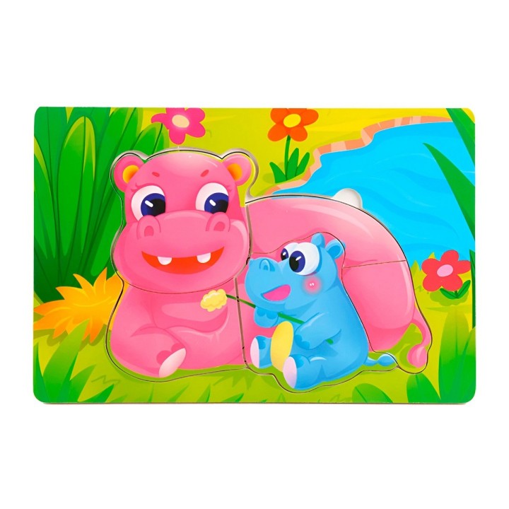Rompecabezas Familia Animal Didactico Aprendizaje Niños