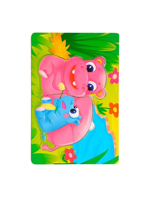 Rompecabezas Familia Animal Didactico Aprendizaje Niños