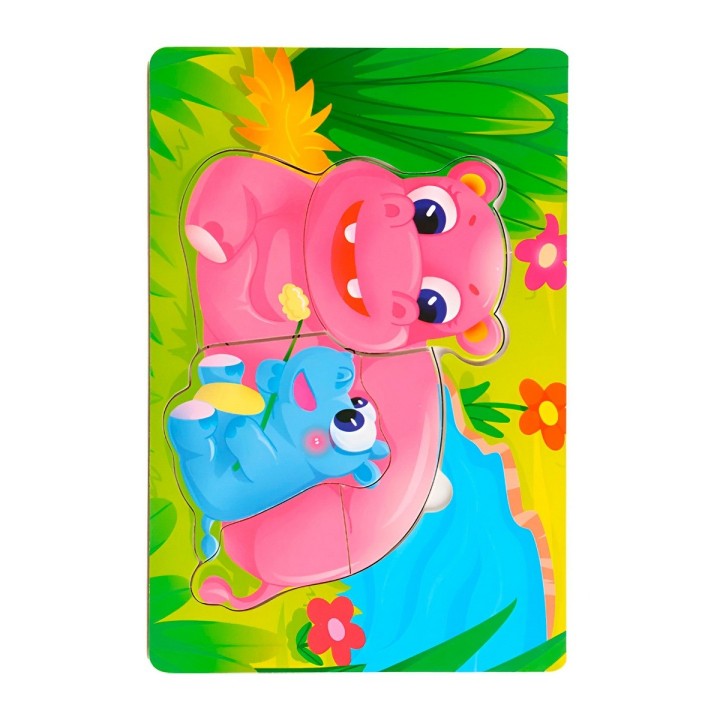 Rompecabezas Familia Animal Didactico Aprendizaje Niños