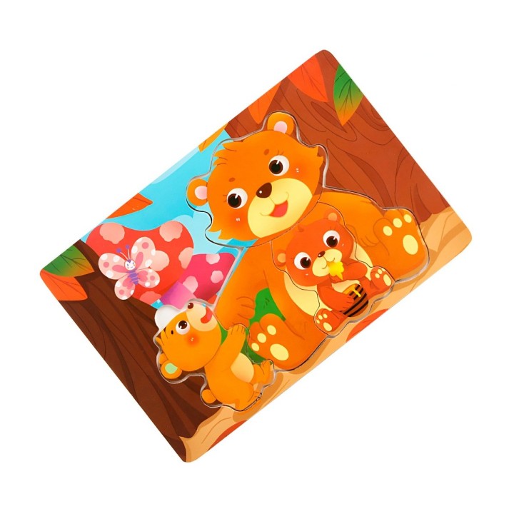 Rompecabezas Familia Animal Didactico Aprendizaje Niños