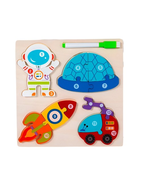 Rompecabeza Didactico Profesiones 4 En 1 + Tablero Marcador