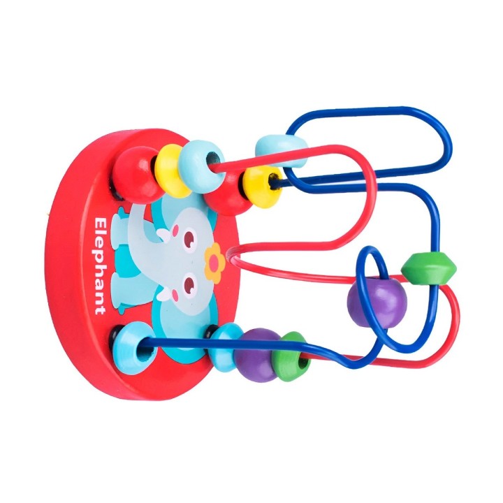 Juego Laberinto De Cuentas Madera Didactico Desarrollo Niños