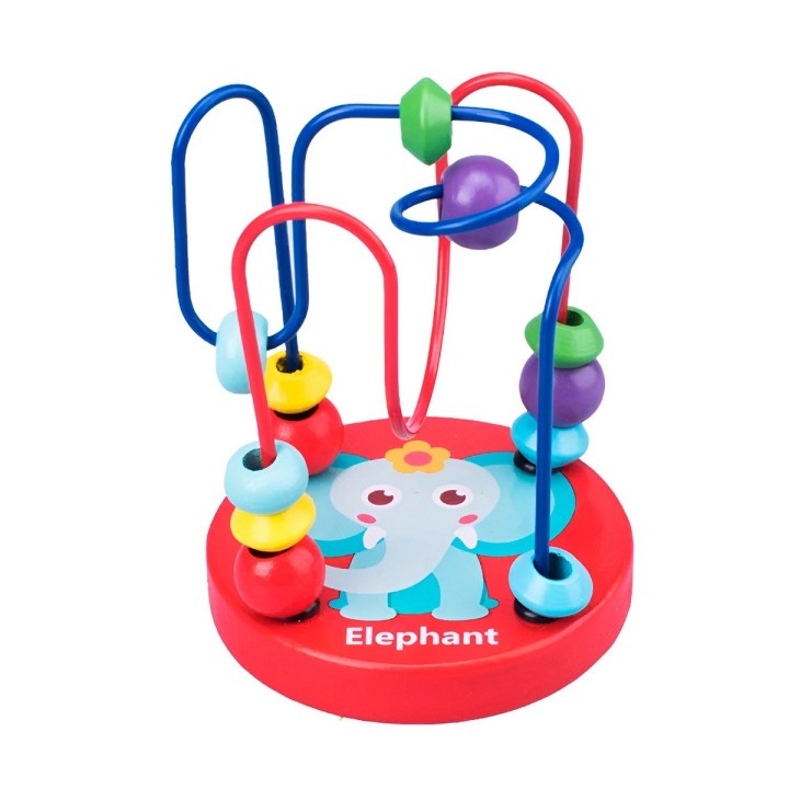 Juego Laberinto De Cuentas Madera Didactico Desarrollo Niños