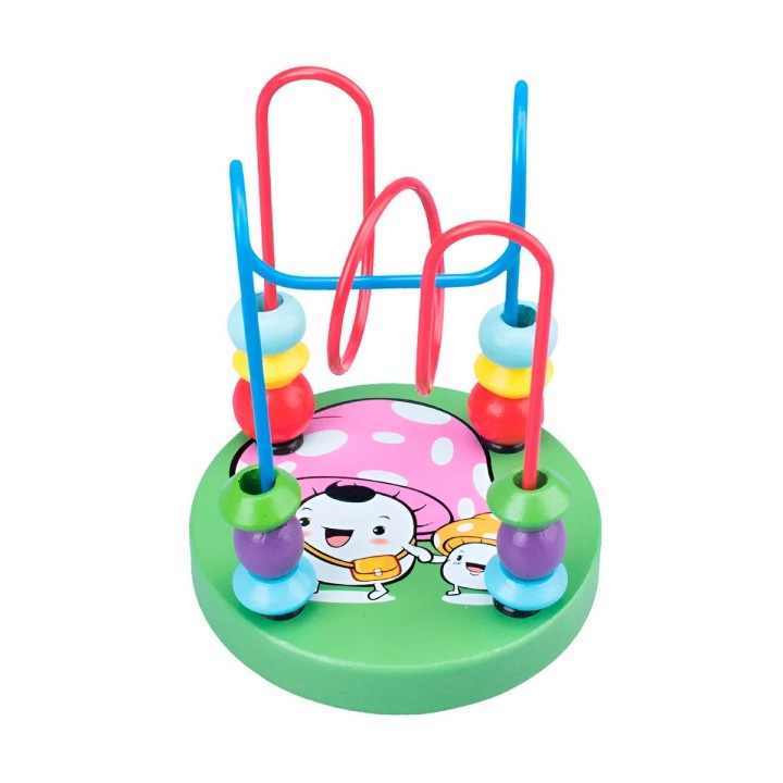 Juego Laberinto De Cuentas Madera Didactico Desarrollo Niños