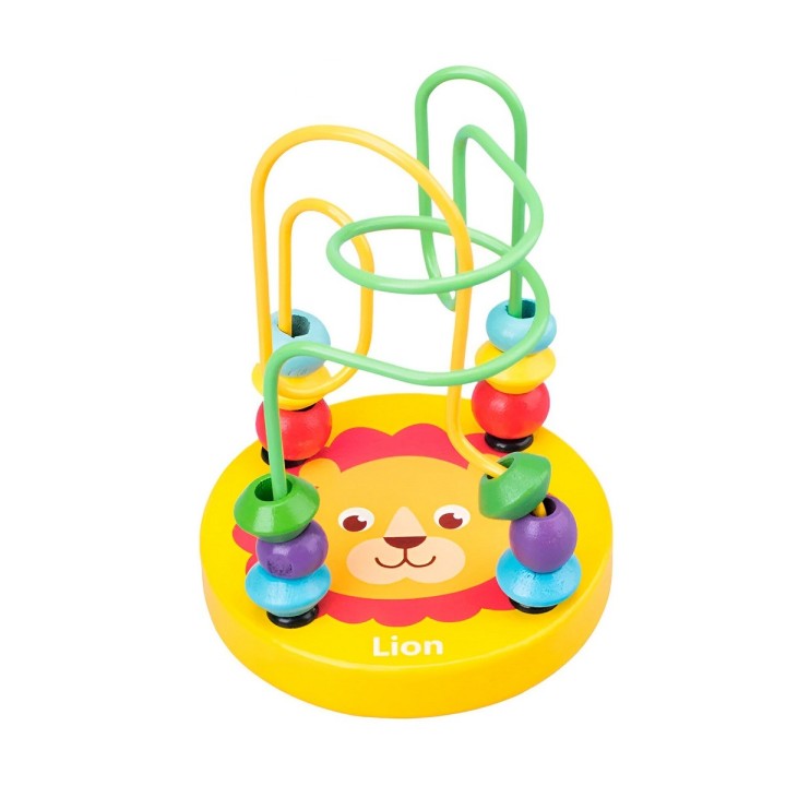 Juego Laberinto De Cuentas Madera Didactico Desarrollo Niños