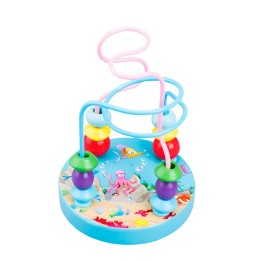 Juego Laberinto De Cuentas Madera Didactico Desarrollo Niños