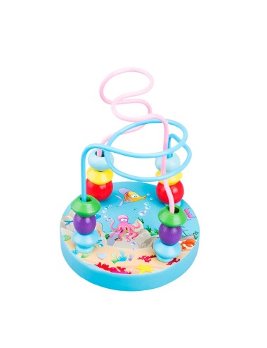 Juego Laberinto De Cuentas Madera Didactico Desarrollo Niños