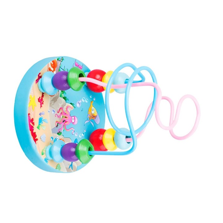 Juego Laberinto De Cuentas Madera Didactico Desarrollo Niños