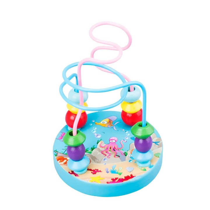 Juego Laberinto De Cuentas Madera Didactico Desarrollo Niños