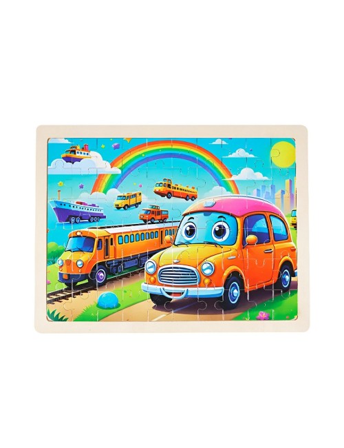 Rompecabeza Didactico En Madera Personajes Colores Tematico