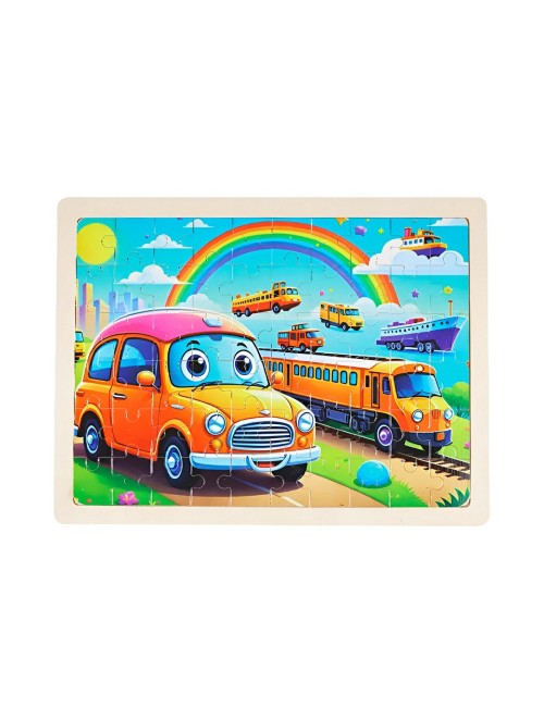 Rompecabeza Didactico En Madera Personajes Colores Tematico