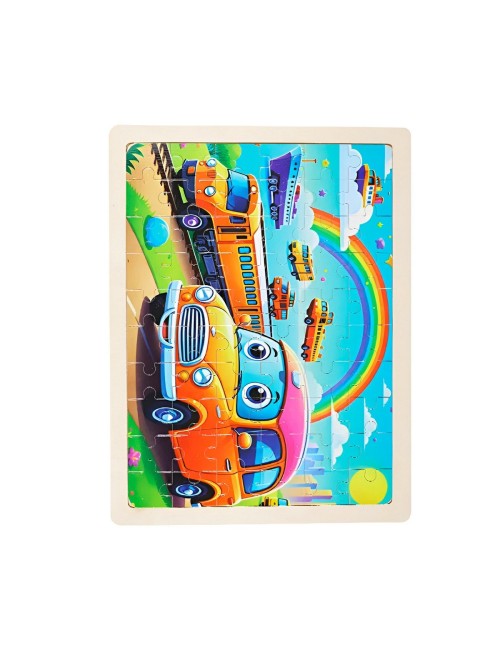 Rompecabeza Didactico En Madera Personajes Colores Tematico