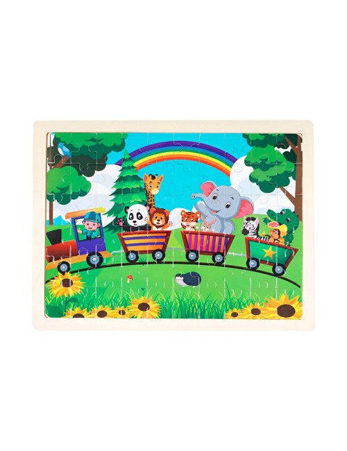 Rompecabeza Didactico En Madera Personajes Colores Tematico