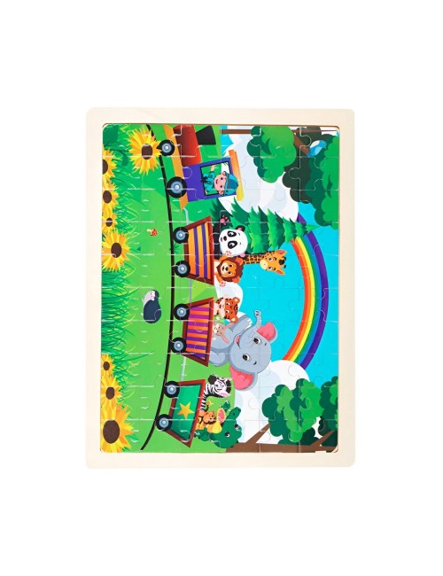 Rompecabeza Didactico En Madera Personajes Colores Tematico