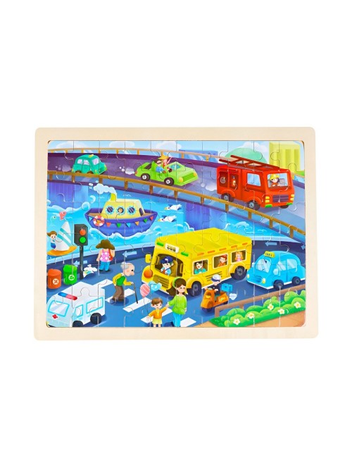 Rompecabeza Didactico En Madera Personajes Colores Tematico