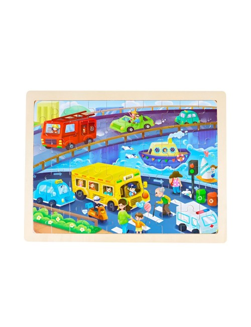 Rompecabeza Didactico En Madera Personajes Colores Tematico