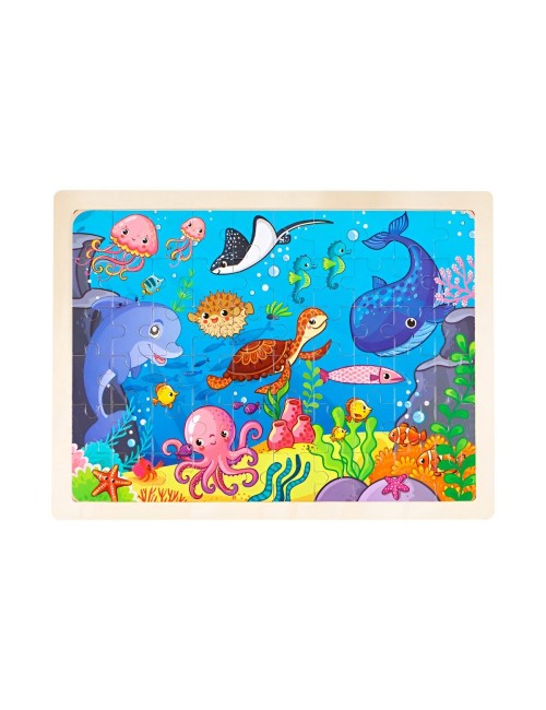 Rompecabeza Didactico En Madera Personajes Colores Tematico