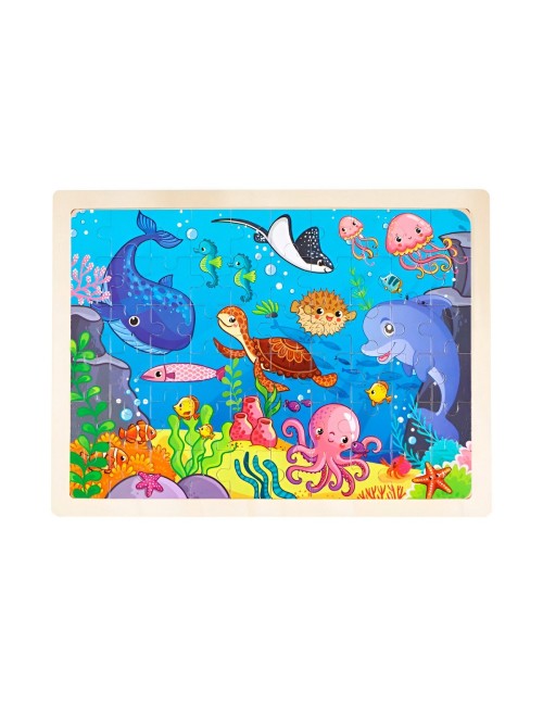 Rompecabeza Didactico En Madera Personajes Colores Tematico