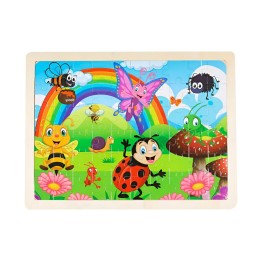 Rompecabeza Didactico En Madera Personajes Colores Tematico