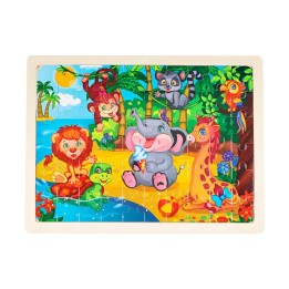 Rompecabeza Didactico En Madera Personajes Colores Tematico