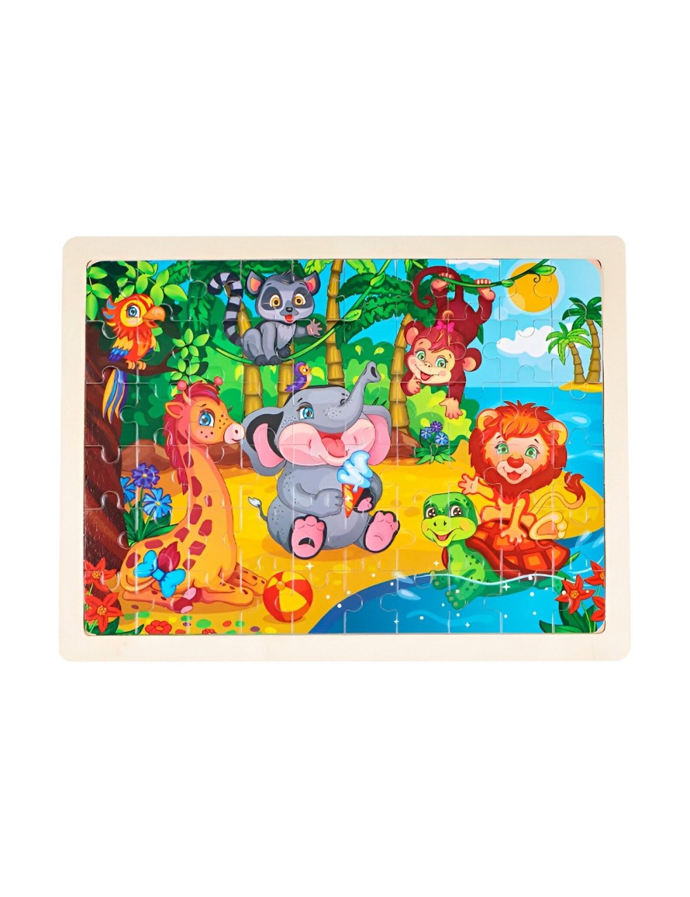 Rompecabeza Didactico En Madera Personajes Colores Tematico