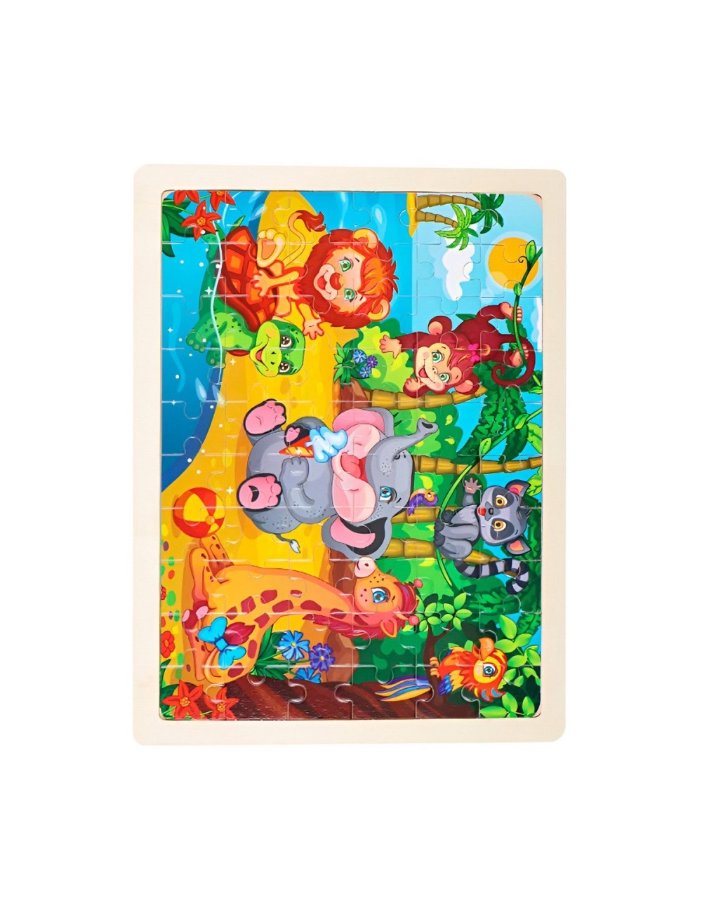 Rompecabeza Didactico En Madera Personajes Colores Tematico