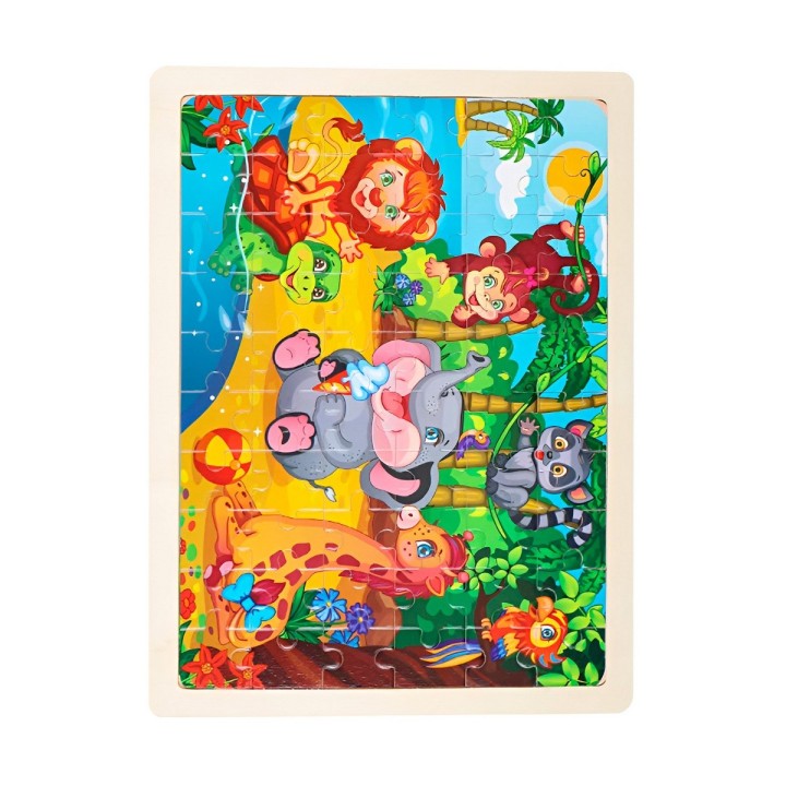 Rompecabeza Didactico En Madera Personajes Colores Tematico