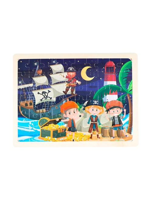 Rompecabeza Didactico En Madera Personajes Colores Tematico