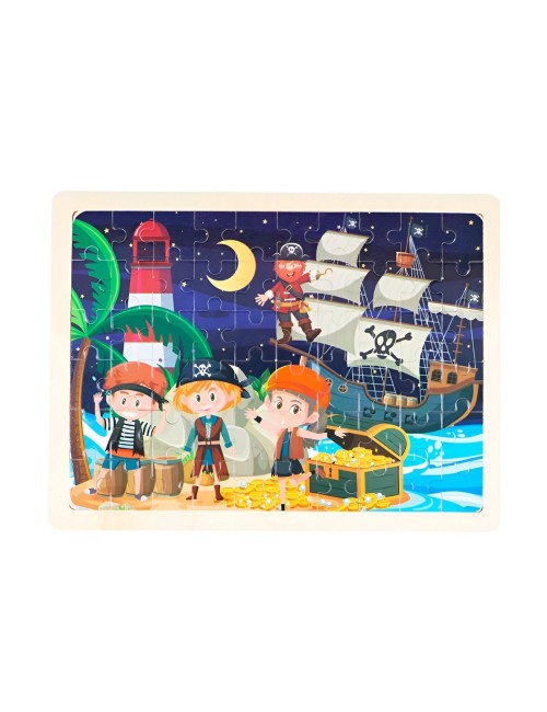 Rompecabeza Didactico En Madera Personajes Colores Tematico