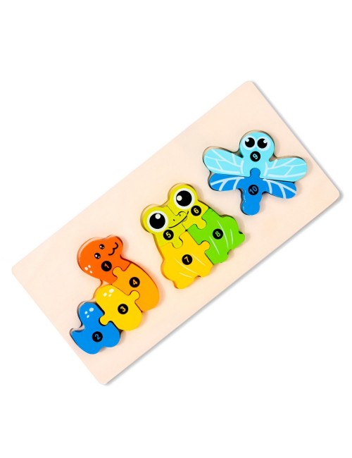 Rompecabeza Enumerado Figuras Animales Didactico Aprendizaje