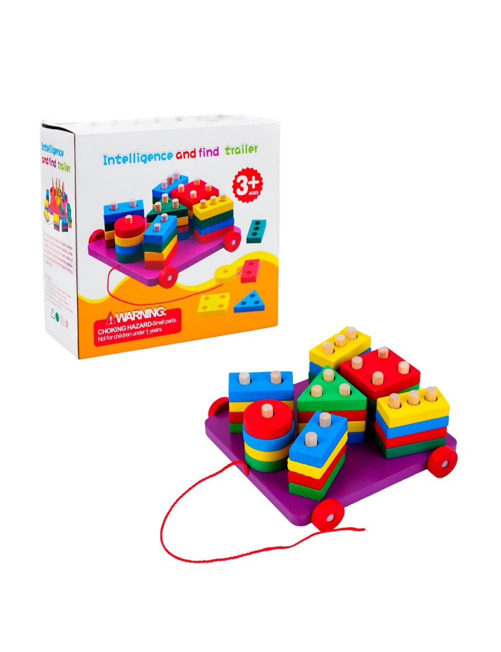 Juego De Mesa Carro Trailer Encastre Figuras Didactico Niño