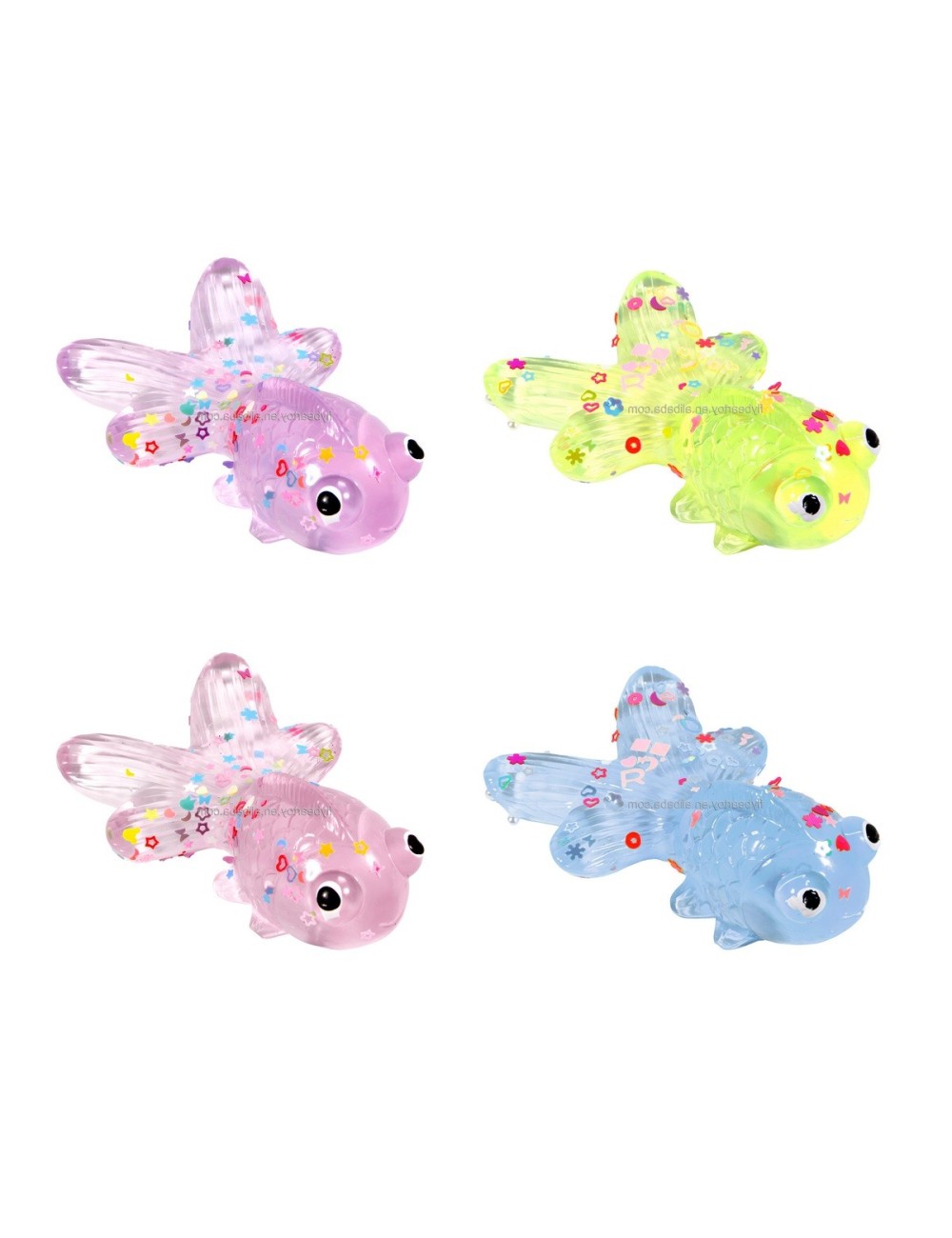 Squishy Juguete Anti Estrés Squishies Peces Multicolor X 4 U