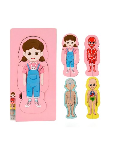 Rompecabezas Interactivo Partes Del Cuerpo Didacito Niña