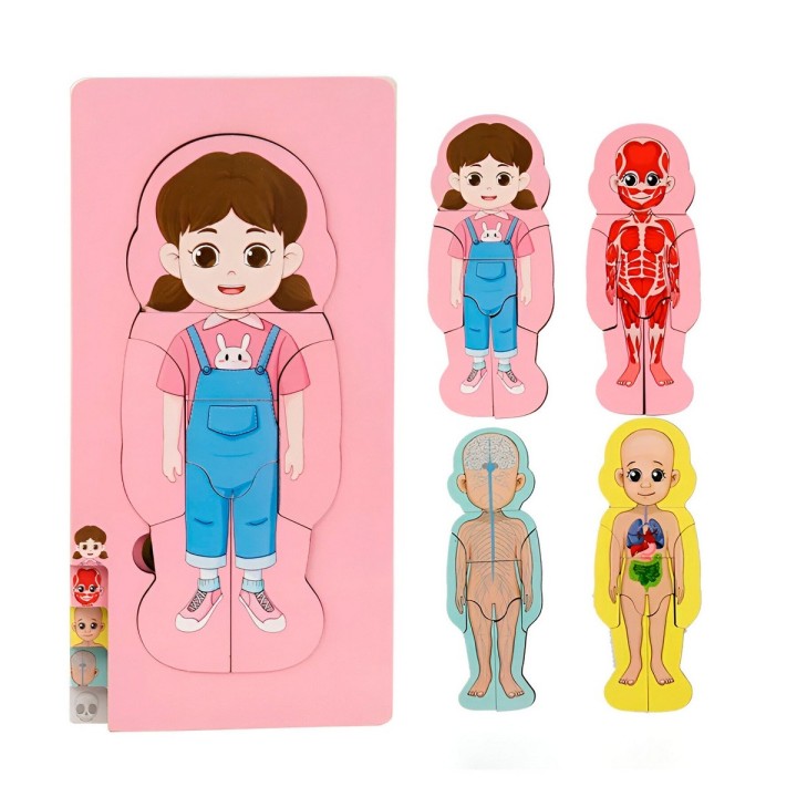 Rompecabezas Interactivo Partes Del Cuerpo Didacito Niña