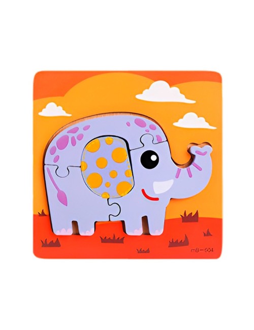 Rompecabeza Didactico Figura Animal Colores Aprendizaje