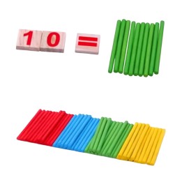 Juego Mesa Madera Didactico Operaciones Matematicas Palitos