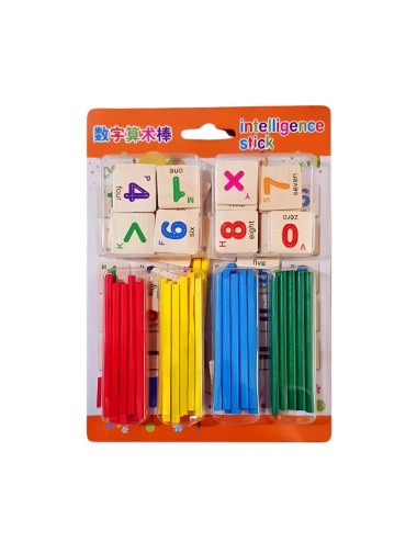 Juego Mesa Madera Didactico Operaciones Matematicas Palitos