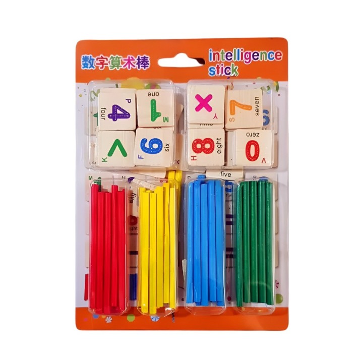 Juego Mesa Madera Didactico Operaciones Matematicas Palitos