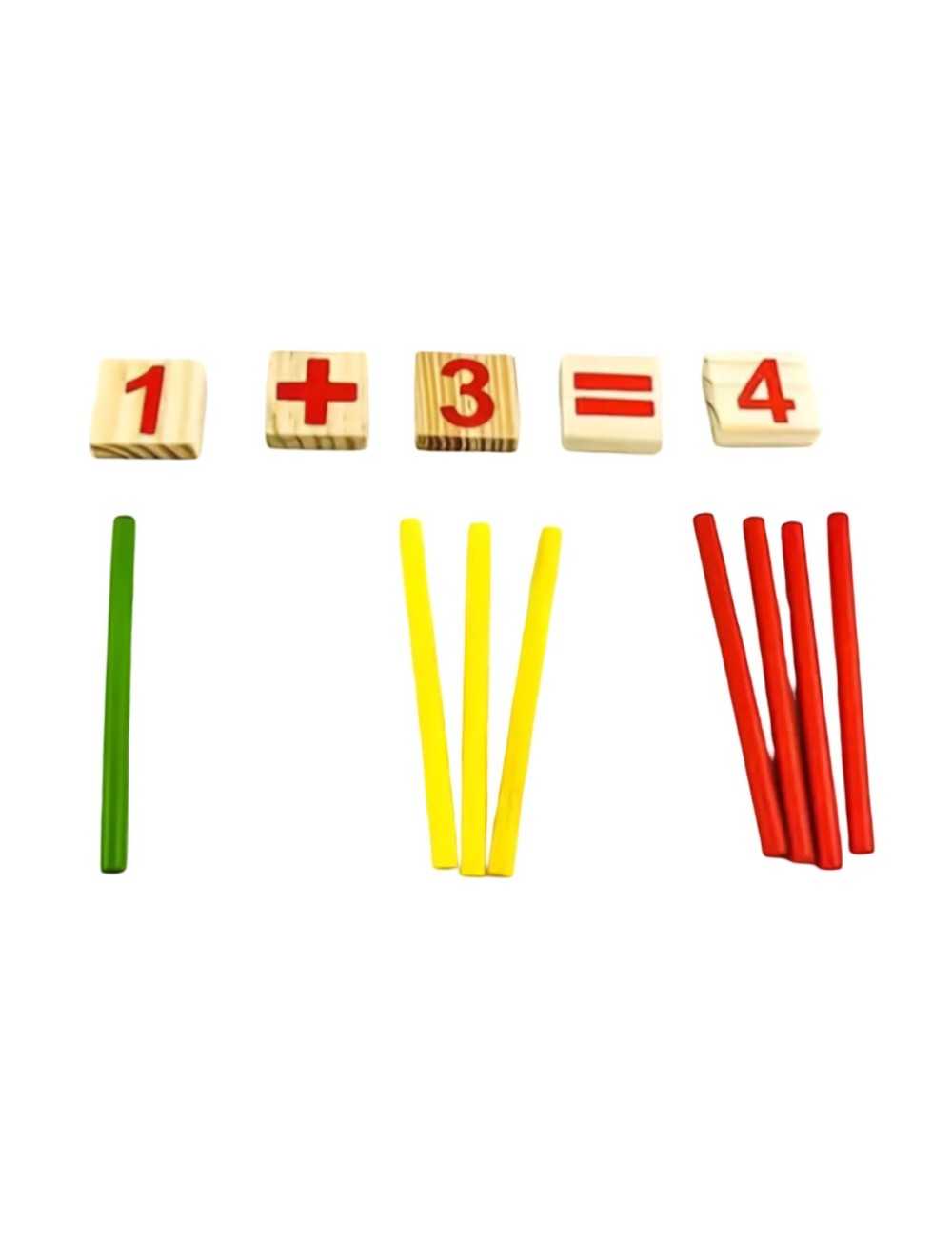 Juego Mesa Madera Didactico Operaciones Matematicas Palitos