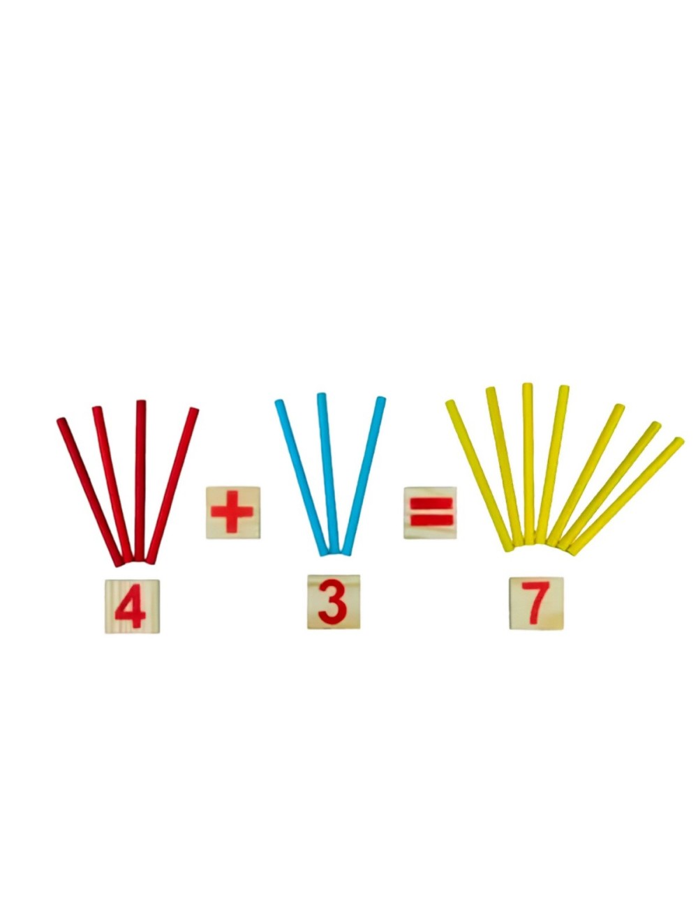 Juego Mesa Madera Didactico Operaciones Matematicas Palitos