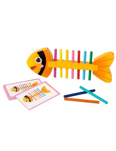 Juego De Mesa Pez Clasificacion De Colores Didactico Niños